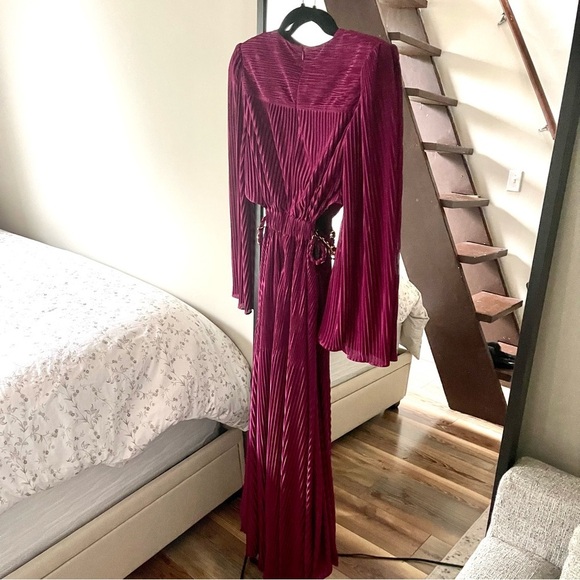 Ramy Brook Kimberly Dress Plisse Cutout High-Low XS - Picture 4 of 12